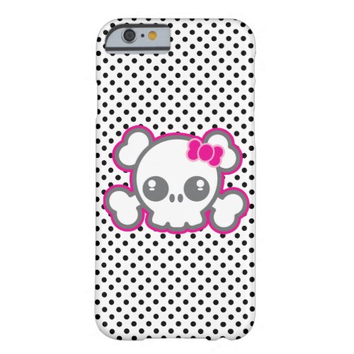 Kawaii Pink Ribbon Skull iPhone Case