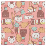 kawaii pink sushi tempura cute fabric