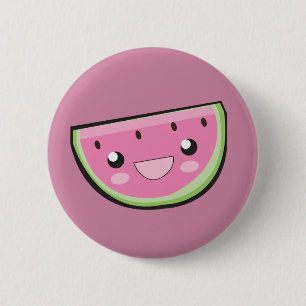 Kawaii Pins: Watermelon Pinback Button