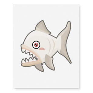 Kawaii Piranha Temporary Tattoos
