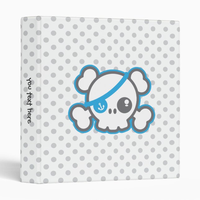 Kawaii Pirate Skull Binder (Front/Spine)