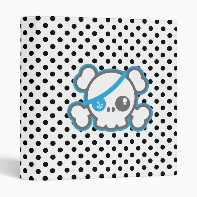 Kawaii Pirate Skull Binder (Front/Spine)