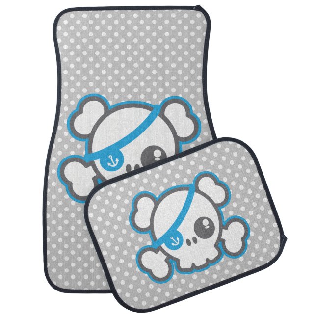 Kawaii Pirate Skull Car Mats (Set)