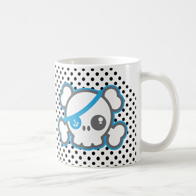 Kawaii Pirate Skull Mug (Right)