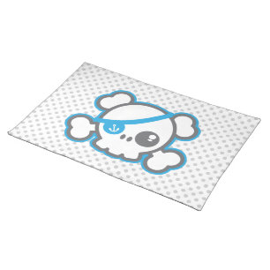 Kawaii Pirate Skull Placemat