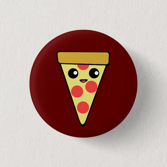 Kawaii Pizza Button (Front)