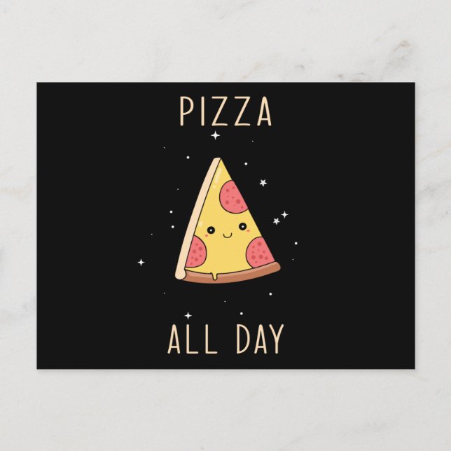 Kawaii Pizza Postcard (Front)