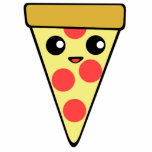 Kawaii Pizza Slice Statuette<br><div class="desc">cute kawaii style pizza slice character magnet</div>