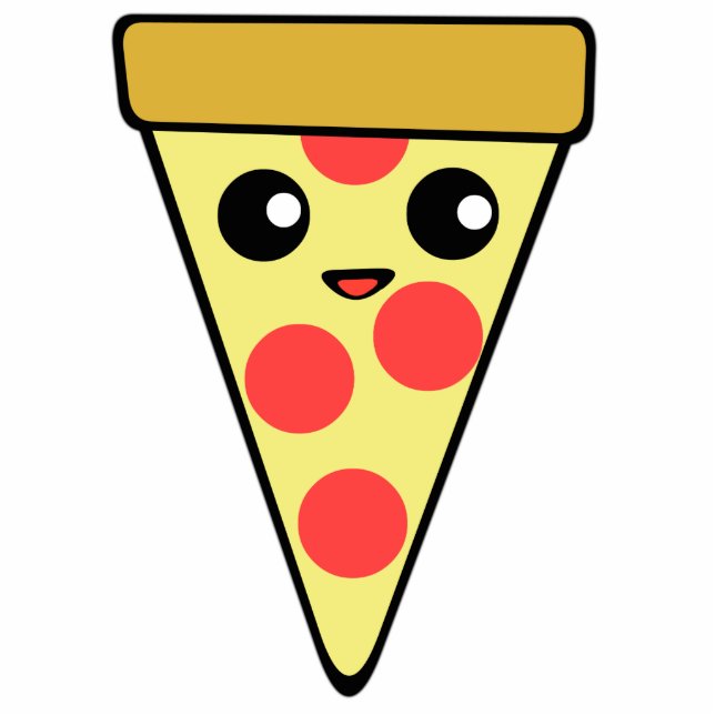 Kawaii Pizza Slice Statuette (Front)