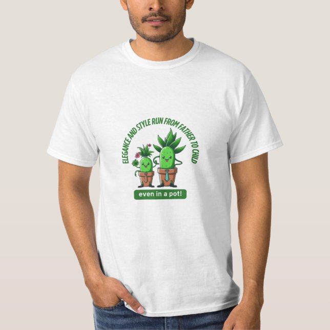 Kawaii Plant Father and child T-Shirt (Front)
