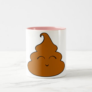 Kawaii Poo Poo Two-Tone Coffee Mug