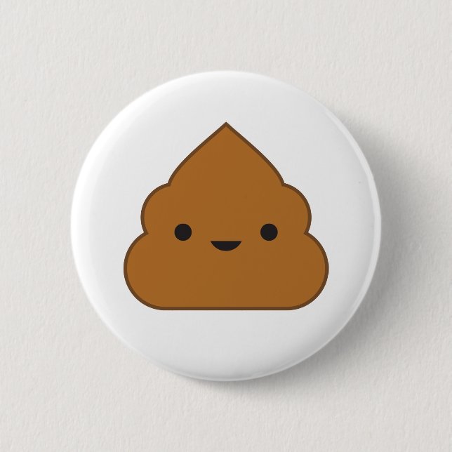 Kawaii Poop Button (Front)