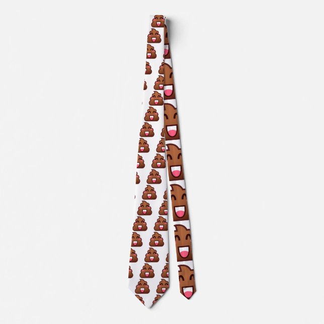 kawaii poop emojis neck tie (Front)