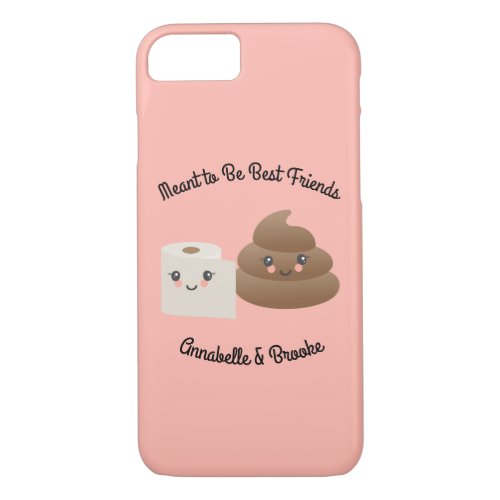 Kawaii Poop  TP Toilet Paper Best Friends Gift iPhone 87 Case