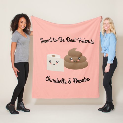 Kawaii Poop  TP Toilet Paper Best Friends Gift Fleece Blanket