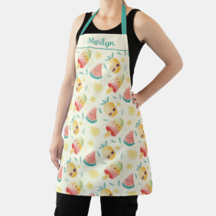 Kawaii Popsicle Watermelon Pineapple Design Apron