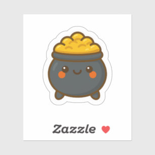 Kawaii Pot of Gold Sticker