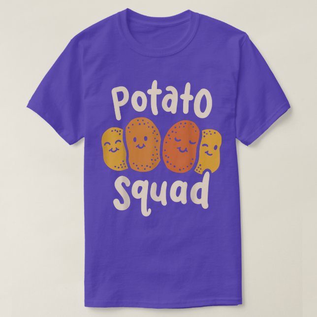 Kawaii Potato Squad Vegan Vegetarian Vegetables  T-Shirt (Design Front)