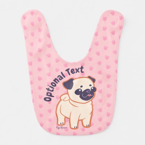 Kawaii Pug Baby Bib