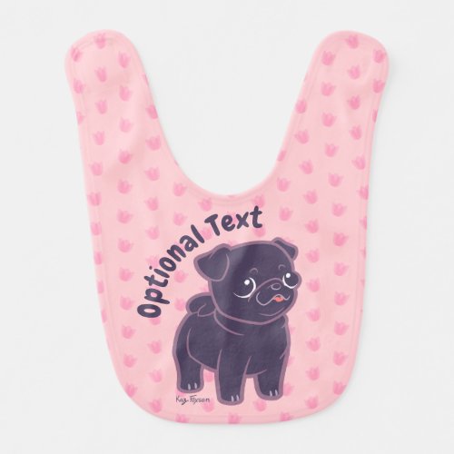 Kawaii Pug Baby Bib