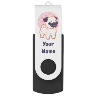 Kawaii Pug Flash Drive