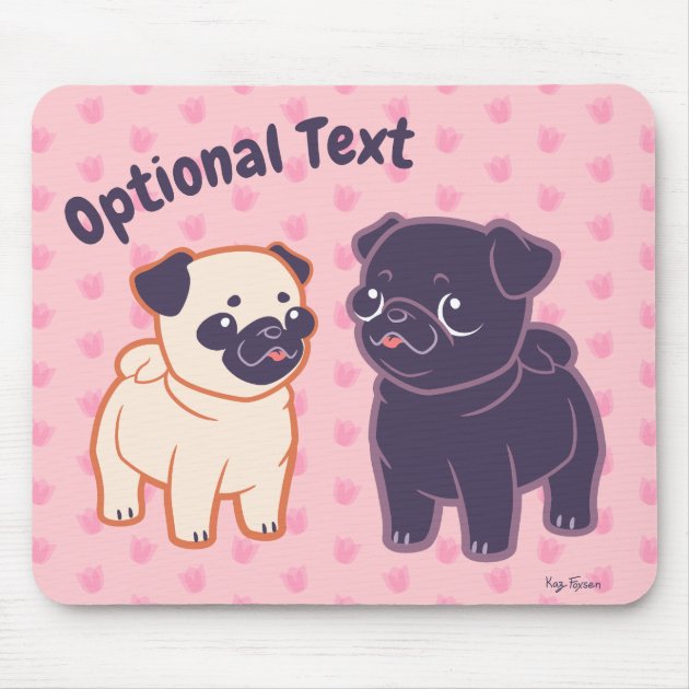 Cute Pug Dog Mouse Mat Pad Pugs Pink Girls Dog Puppy Gift PC Computer #8493 