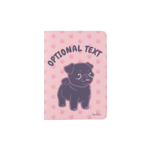Kawaii Pug Passport Holder