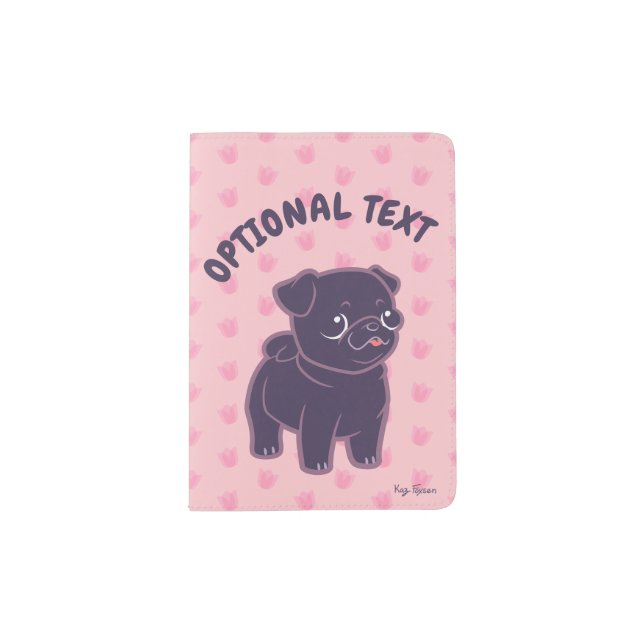 Kawaii Pug Passport Holder (Front)