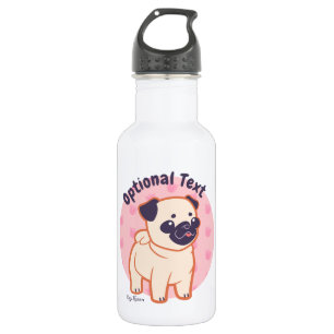 Kawaii Pug Stainless Steel Water Bottle