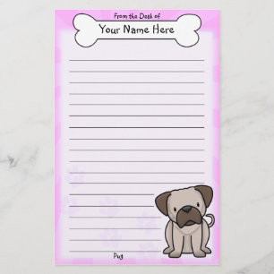 Kawaii Pug Stationery