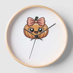kawaii pumpkin Classic T-Shirt Clock