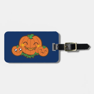 Kawaii pumpkin luggage tag