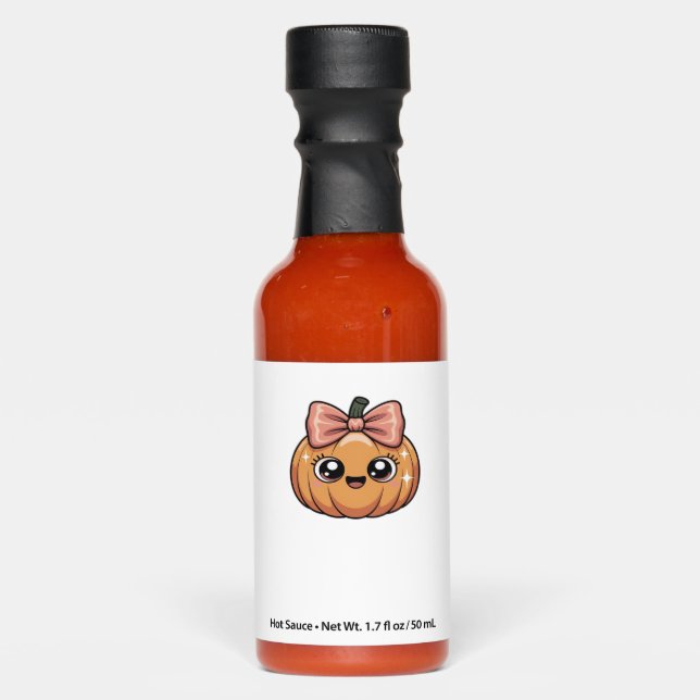 kawaii pumpkin Oversized T-Shirt Hot Sauces (Front)