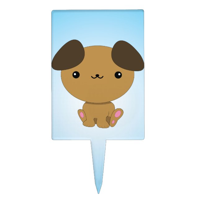 Kawaii Puppy cake topper (Front)