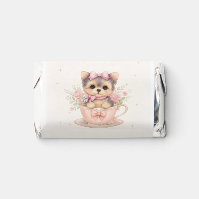 Kawaii Puppy Teacup Mini Chocolate Favor  (Front)