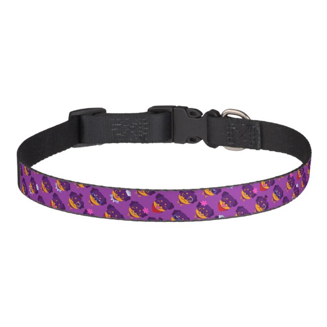 Kawaii Purple Rottweiler Puppy Pattern Pet Collar (Front)