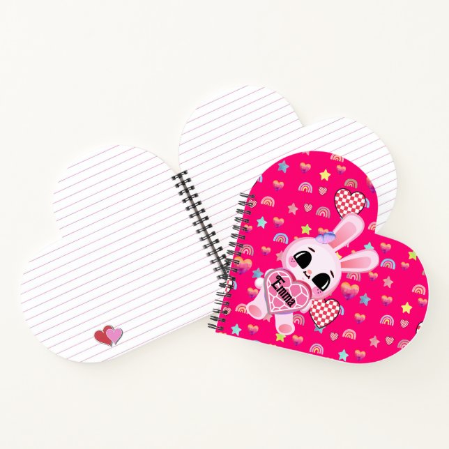 Kawaii Rabbit Spring Pastel Illustration Notebook (Inside)