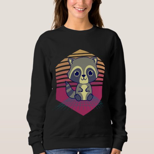 Kawaii Raccoon Vintage Sweatshirt