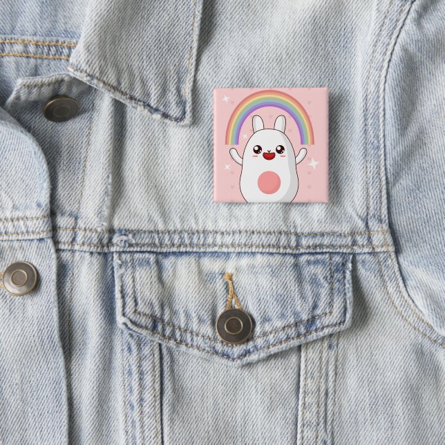 Kawaii rainbow clipart button (In Situ)