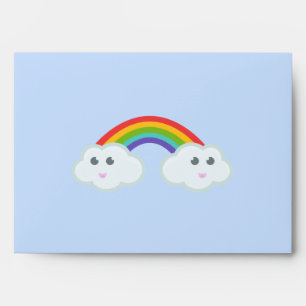 Kawaii rainbow cloud envelope