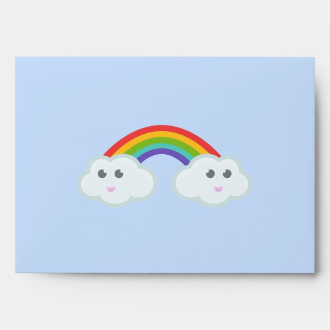 Kawaii rainbow cloud envelope (Front)