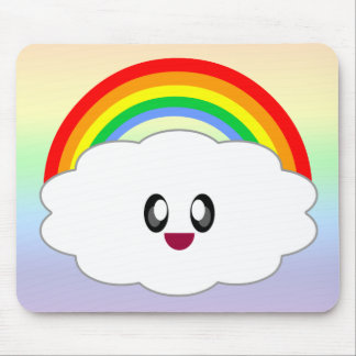 KAWAII RAINBOW CLOUD SUPER ADORABLE 100 PERCENT MOUSE PAD
