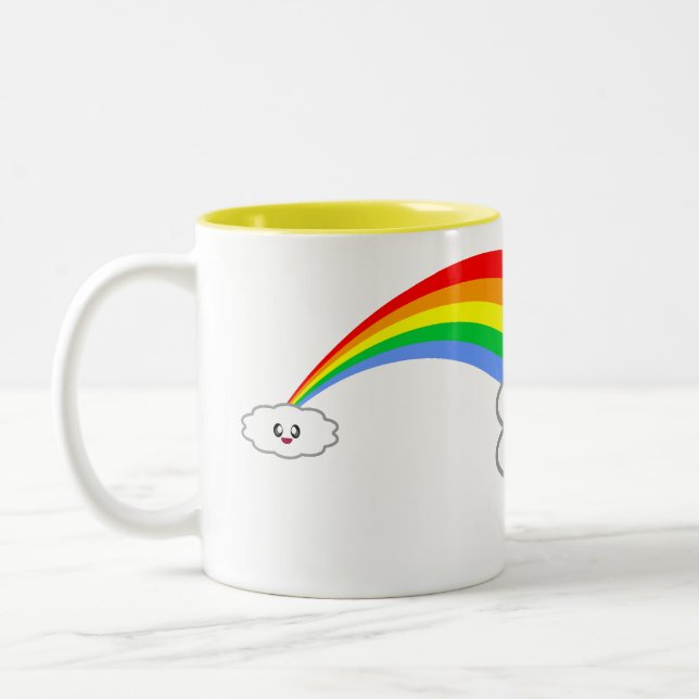 KAWAII RAINBOW CLOUDS ADORABLE MUG (Left)