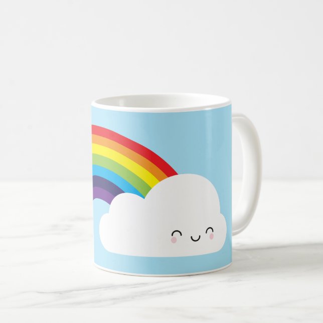 Kawaii Rainbow Coffee Mug (Front Right)