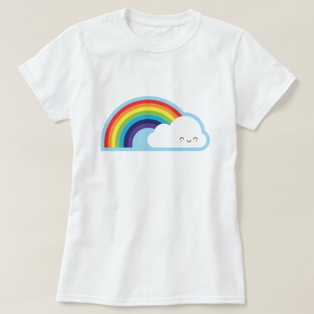 Kawaii Rainbow T-Shirt (Design Front)