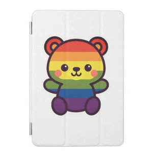 Kawaii Rainbow Teddy – A Cute LGBTQ+ Pride Plush iPad Mini Cover