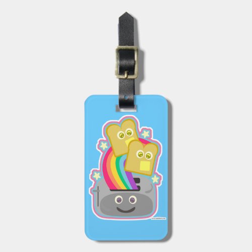 Kawaii Rainbow Toast Fun Cartoon Design Art Luggage Tag