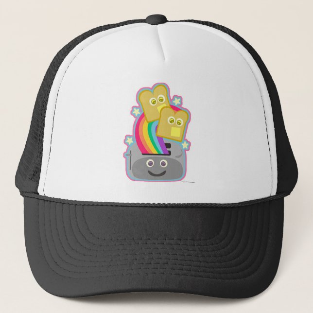 Kawaii Rainbow Toast Fun Trucker Hat (Front)