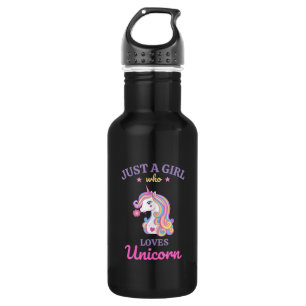 Kawaii Rainbow Unicorn Magical Colorful   Stainless Steel Water Bottle