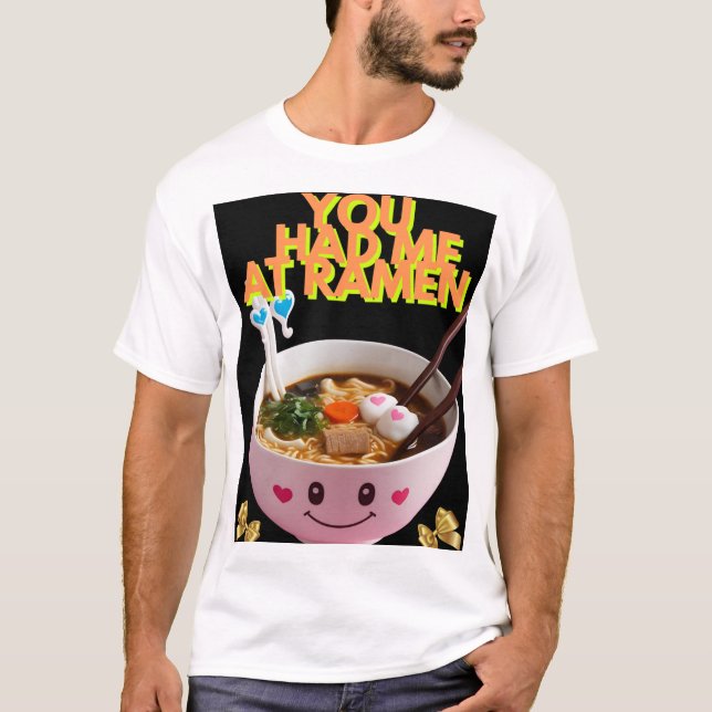 Kawaii Ramen Bowl T-Shirt – Cute & Fun Foodie Tee (Front)
